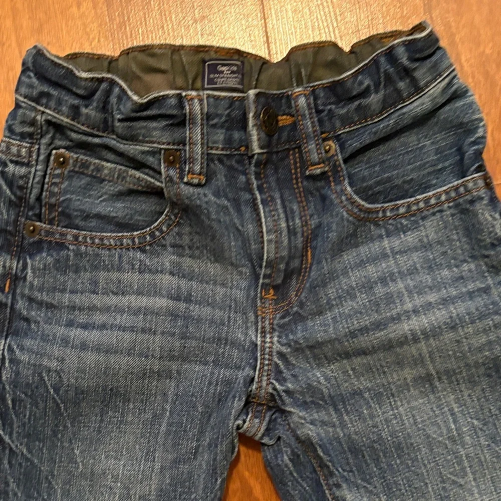 GAP Slim Straight Fit Dark Wash Camouflage Jeans Boys Size 8
